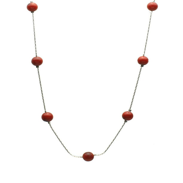 varitions nature red round coral necklace gemstone Bamboo Coral necklace 